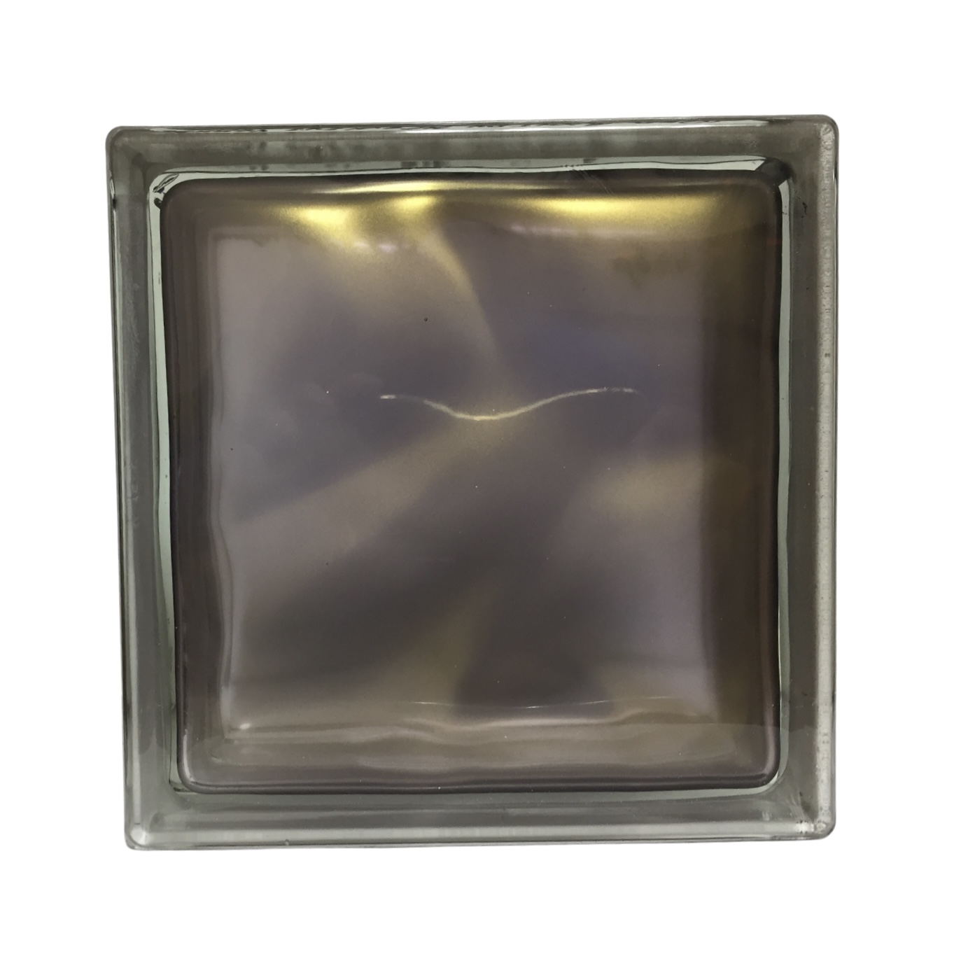 Стеклоблок Vitrablok окрашенный внутри флуоресцентный черный жемчуг
