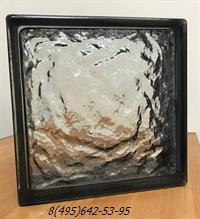 Стеклоблок Vitrablok бесцветный черный бриллиант америка айс 197х197х80