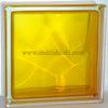 Стеклоблок Vitrablok окрашенный внутри волна медовый 240х240х80