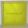 Стеклоблок Vitrablok окрашенный внутри волна желтый полуматовый 110х110х80