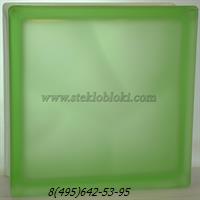 Стеклоблок Vitrablok окрашенный в массе волна зеленый матовый